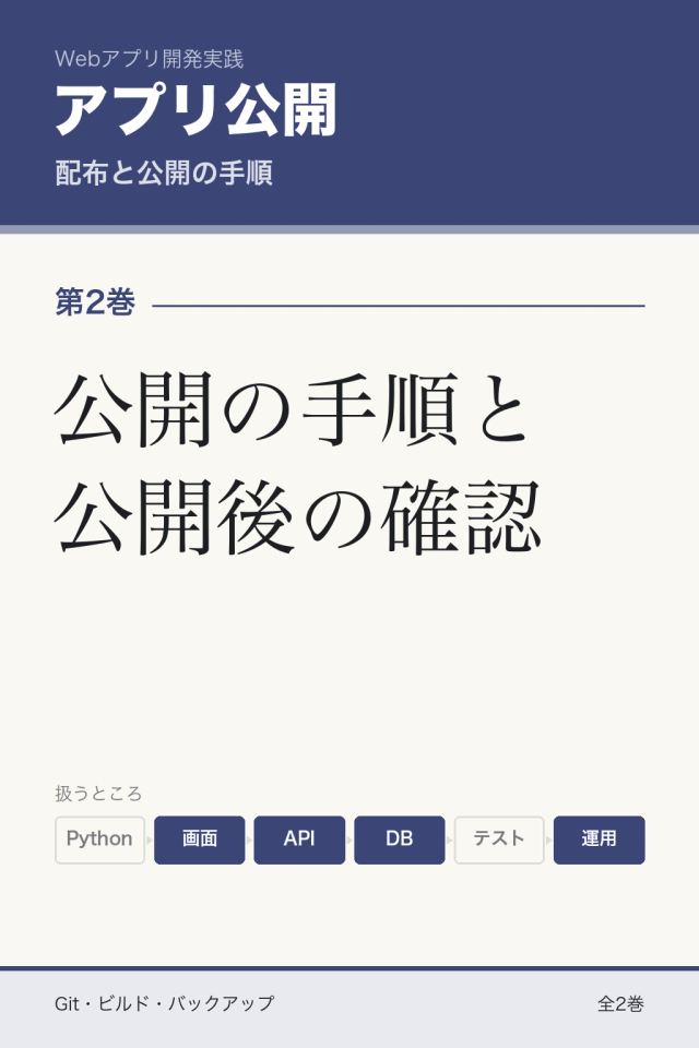 「アプリ公開 公開の手順と公開後の確認」の表紙