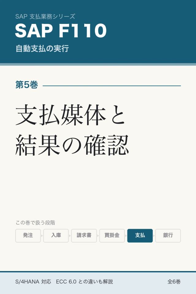 「SAP F110実行 支払媒体と結果の確認」の表紙