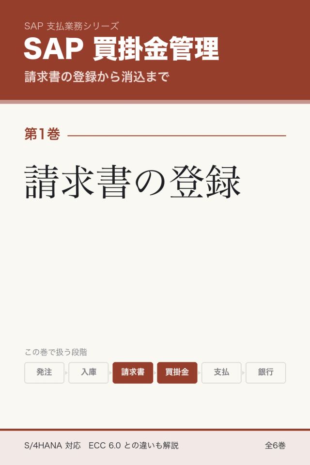 「SAP買掛金管理 請求書の登録」の表紙