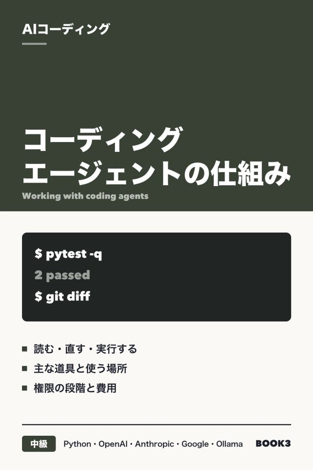 「AIコーディング コーディングエージェントの仕組み」の表紙