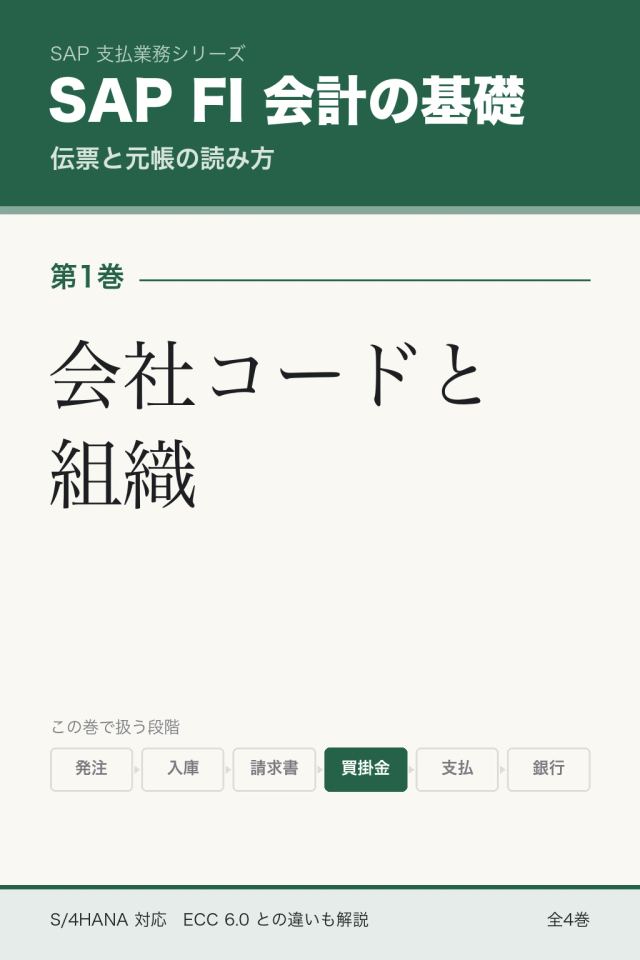 「SAP FI基礎 会社コードと組織」の表紙