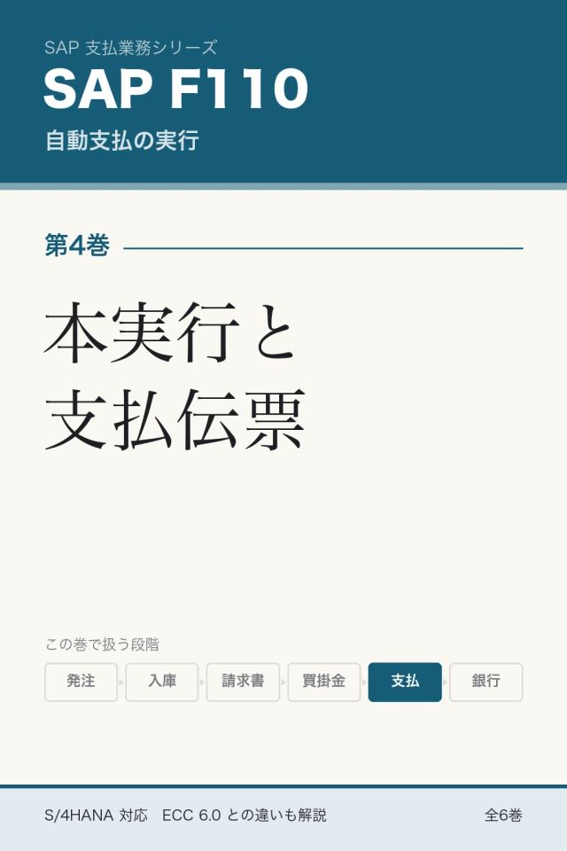 「SAP F110実行 本実行と支払伝票」の表紙