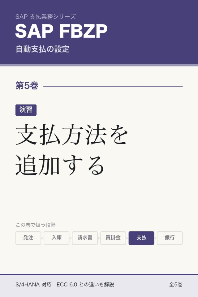 「SAP FBZP設定 演習 支払方法を追加する」の表紙