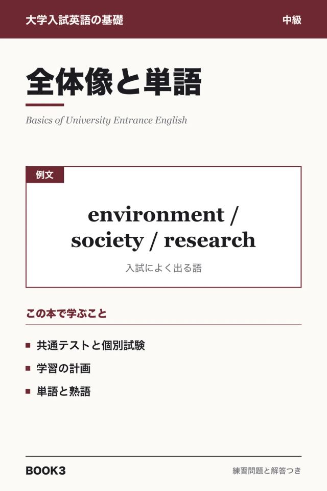 「大学入試英語 全体像と単語」の表紙
