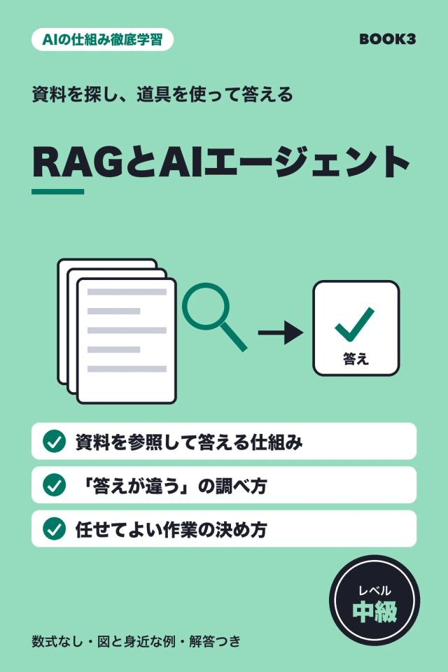 「AIの仕組み徹底学習 RAGとAIエージェント」の表紙