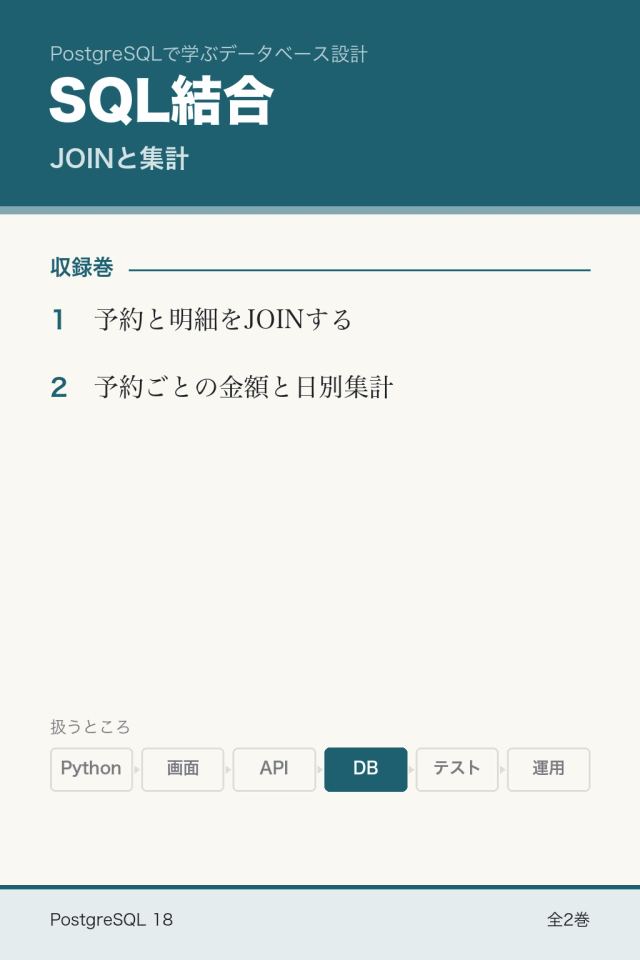 複数の表をつなぐ：JOINと集計