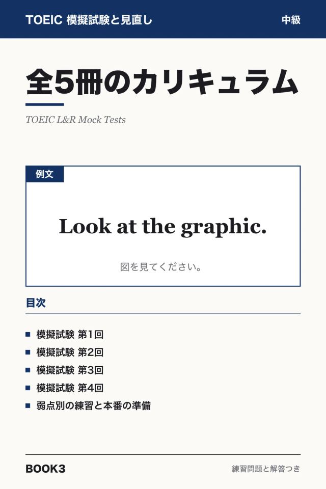 TOEIC 模擬試験と見直し