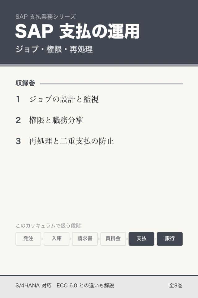 SAP 支払の運用：ジョブ・権限・再処理