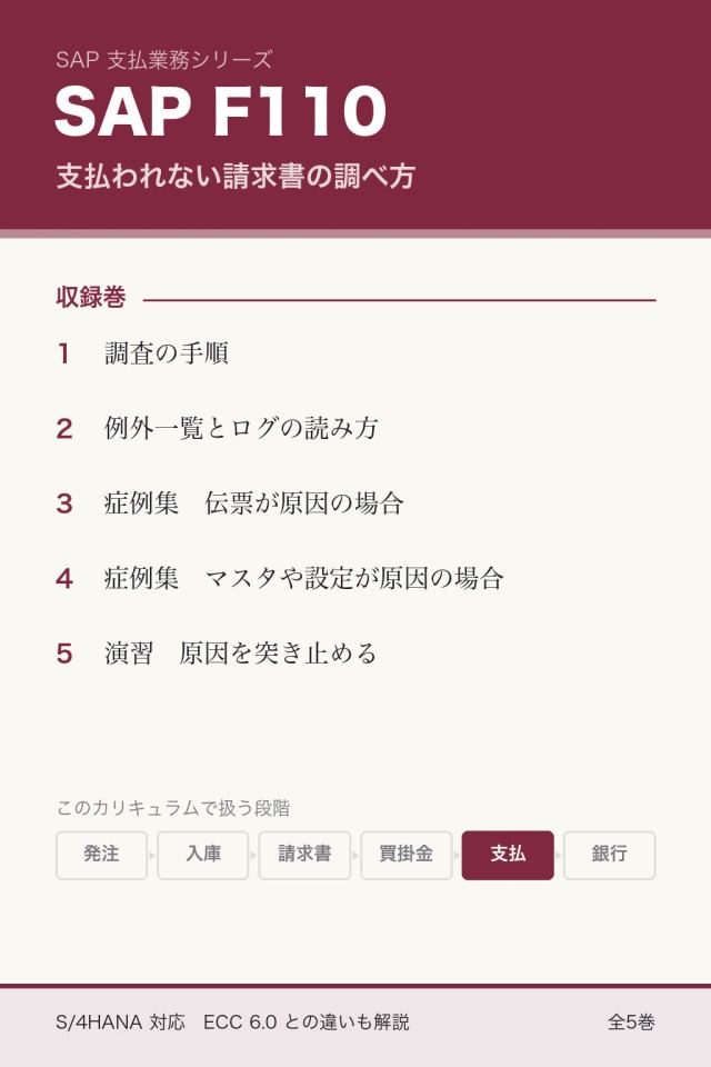 SAP F110：支払われない請求書の調べ方